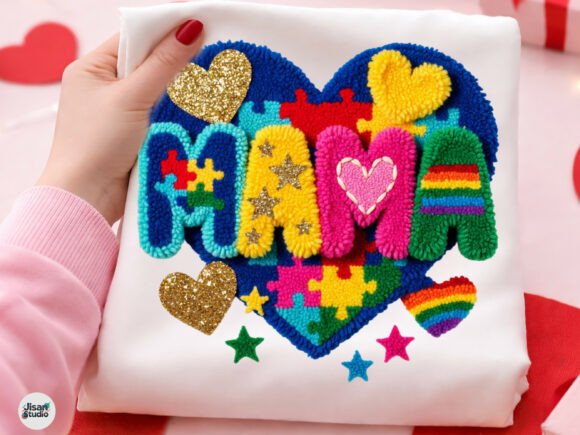 A Brand Designer's Review of the Autism Mama Heart Patch Graphic