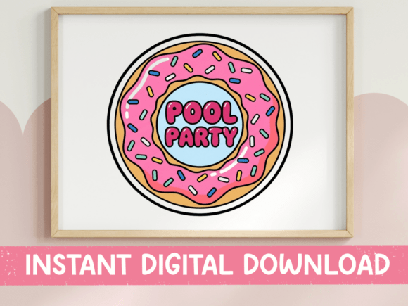 A Playful Pool Party Graphic for T-Shirt Designs & Branding