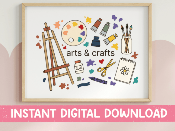 Arts & Crafts Studio Graphics for T-Shirt & Homemade Products