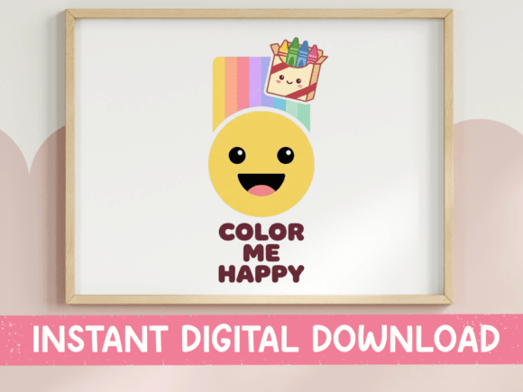 Color Me Happy Art SVG Design for Graphics & T-Shirt Projects