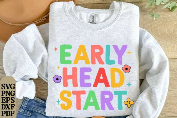 Early Head Start PNG: A Hand-Painted Graphic for T-Shirt Designs
