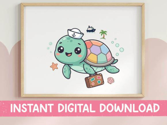 Evaluating the Cruise Sailor Turtle Kawaii Design for T-Shirt Graphics