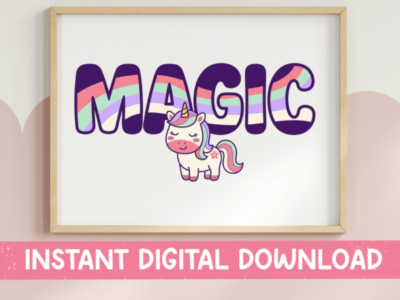 Magic Kawaii Unicorn SVG for Modern Graphics & T-Shirt Designs