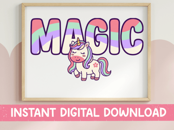 Magic Unicorn SVG: A Vibrant Graphic Design Asset for Creative Content
