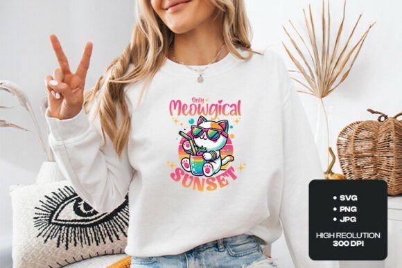 Meowgical Sunset Kawaii Cat: A Summer Embroidery Review