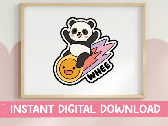 Panda Sticker Graphic for T-Shirt Designs & Merch