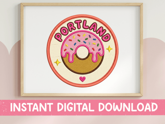 Portland Donut Badge SVG: A Graphic Review for T-Shirt Designs