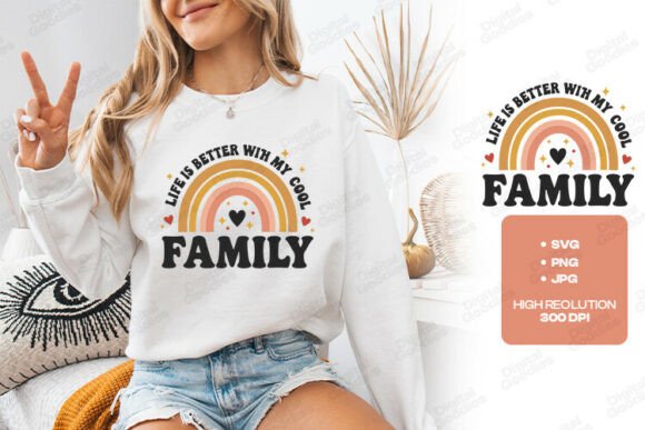Reviewing a Vibrant Family Graphic for T-Shirt Designs