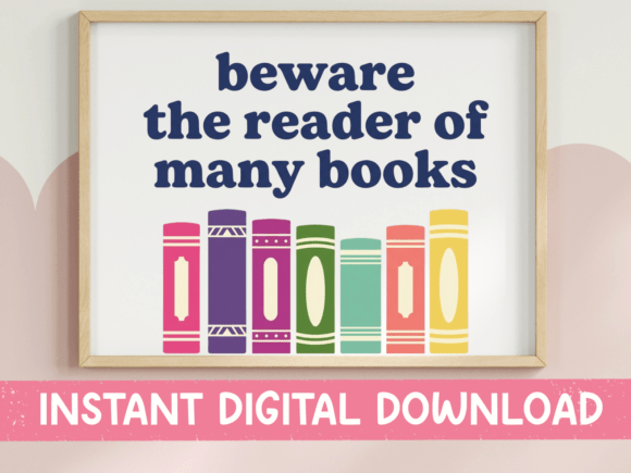 Reviewing Beware the Reader Books SVG for Graphics and T-Shirt Designs