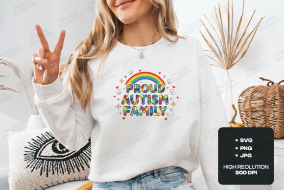 Reviewing 'Proud Autism Family' Graphics for T-Shirt Designs