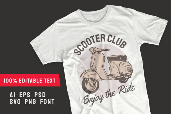 Scooter Vintage T-shirt Designs Template: A Designer's Real-Project Review