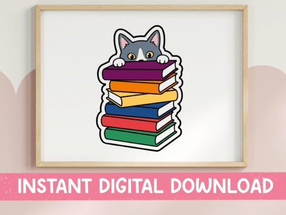 The Bookish Cat Graphic: A Brand Designer's Review for T‑Shirt Designs