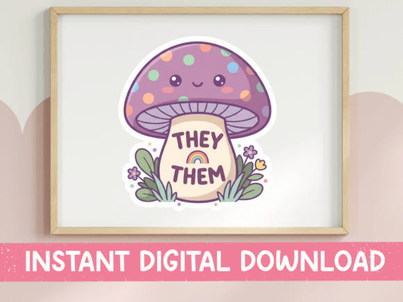 The They Them Mushroom SVG: A Design Asset for Editorial Graphics & T-Shirt Designs